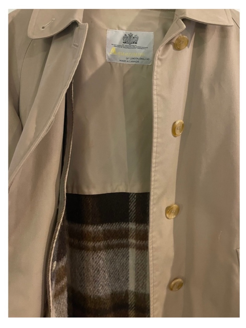 Vintage Burberrys Trench Coat Tan Beige Nova Check Lining Women Long Belted - Picture 11 of 16